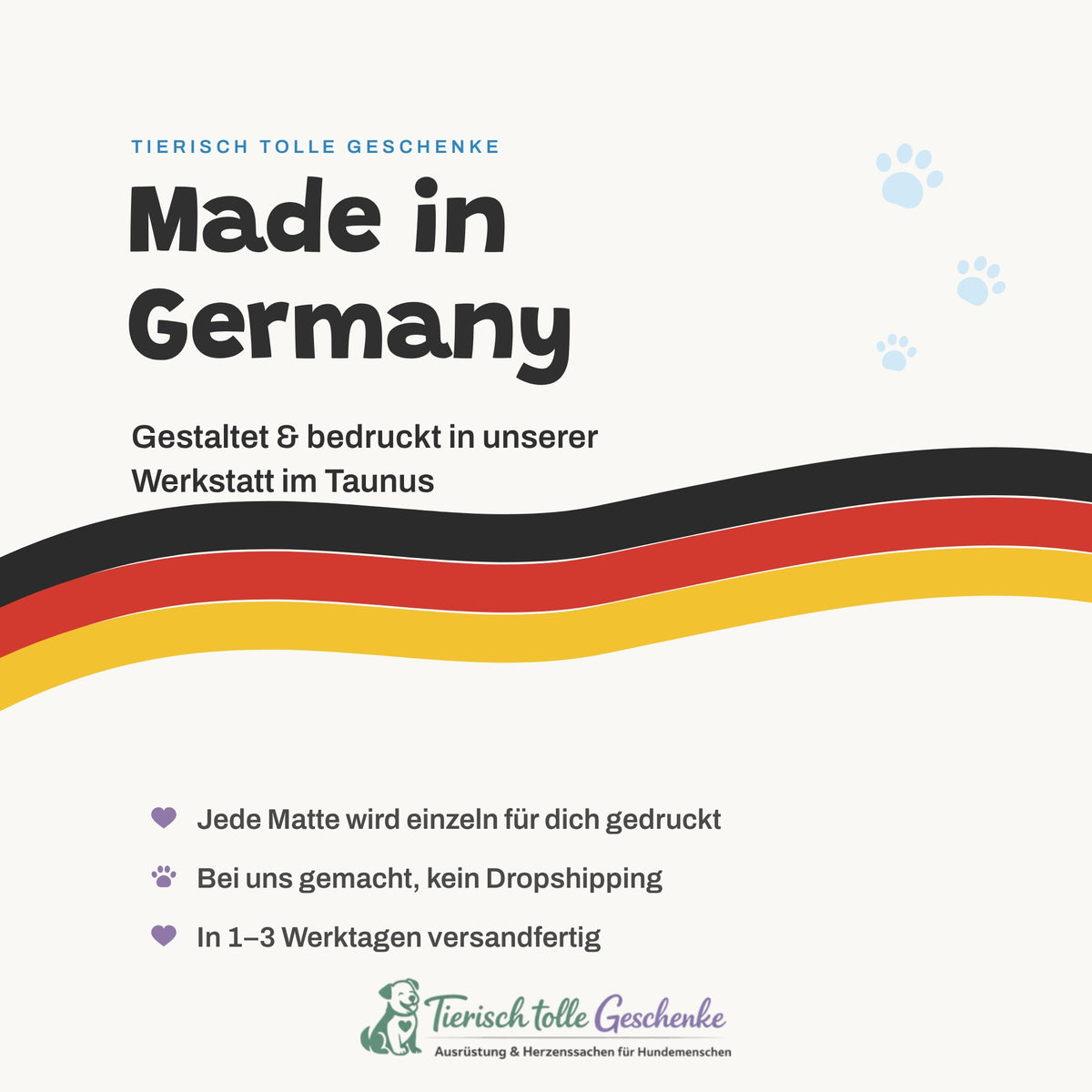 Made in Germany: gestaltet und bedruckt in der TTG-Werkstatt im Taunus
