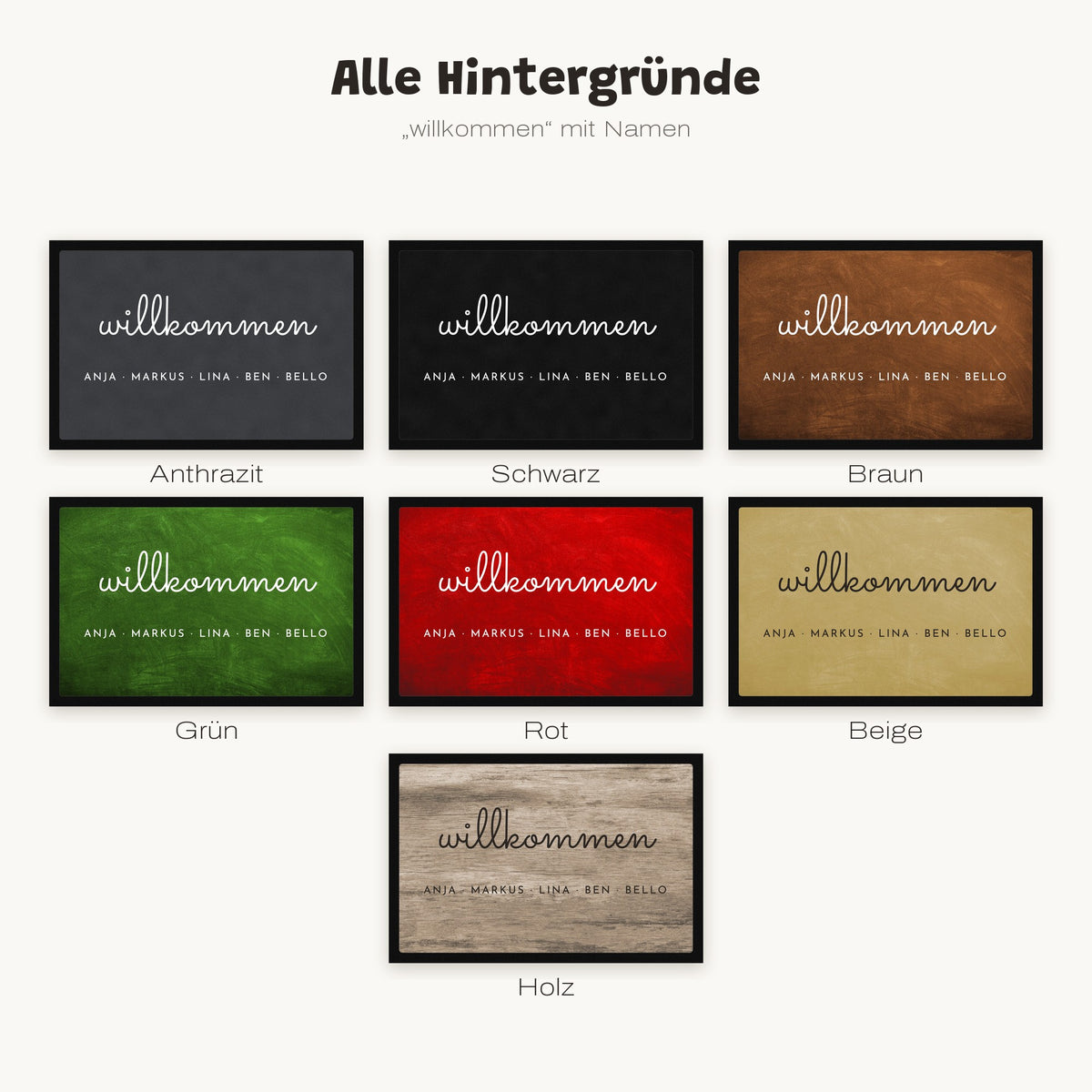 „willkommen“ mit Namen – alle Hintergründe