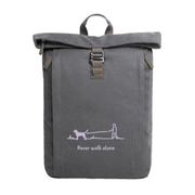 Rolltop Canvas Rucksack Mantrailing anthrazit – Outdoor Rucksack fuer Hundemenschen