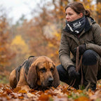 Personalisierter Mantrailing Fleece Loop Schal mit Reflexstreifen