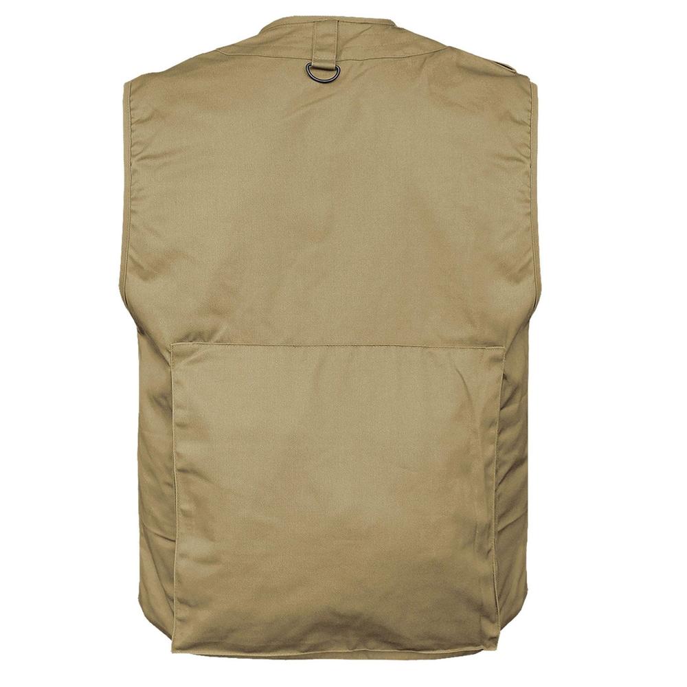 Rückansicht  Hundesportweste khaki, viele Taschen