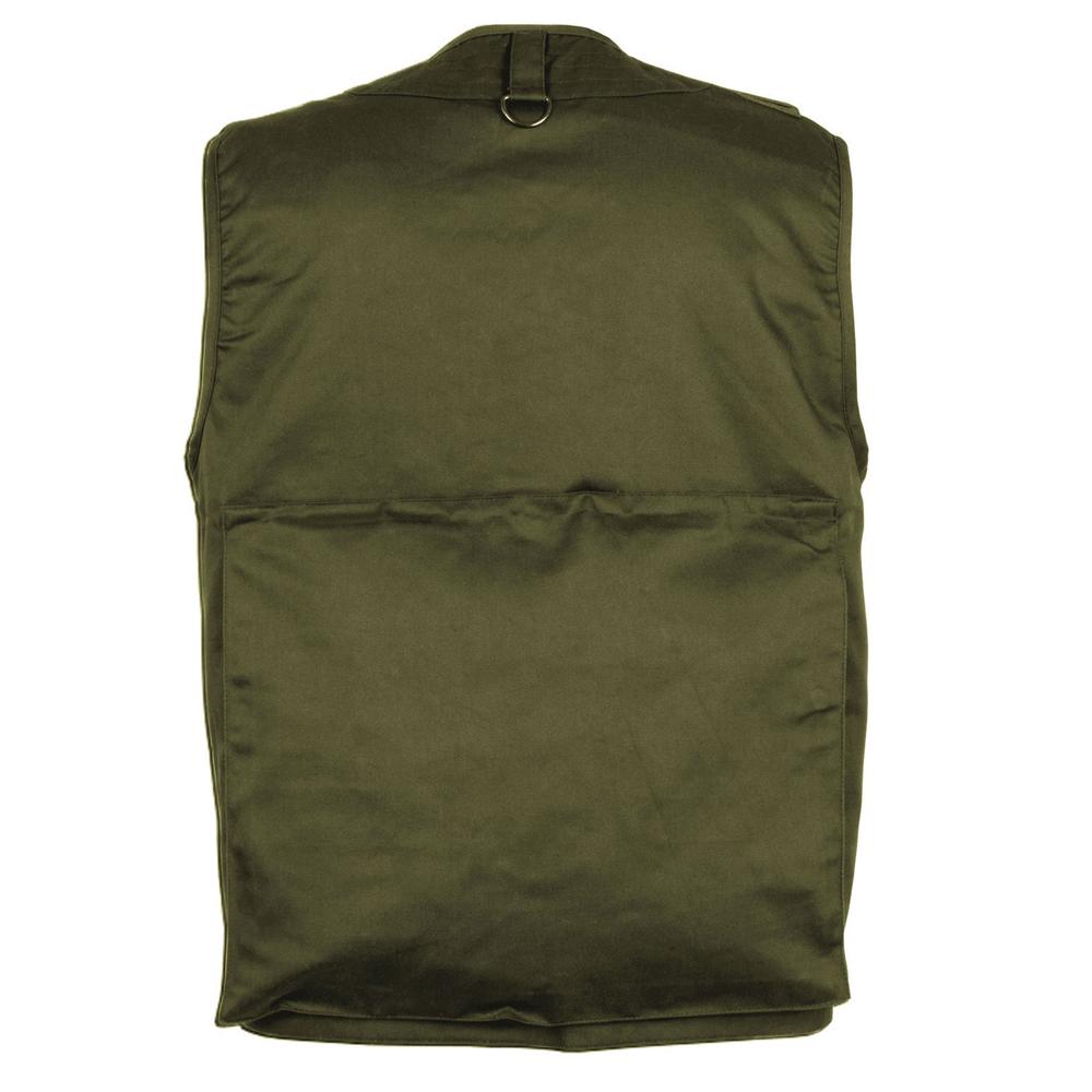 Rückansicht Hundesportweste olive, viele Taschen