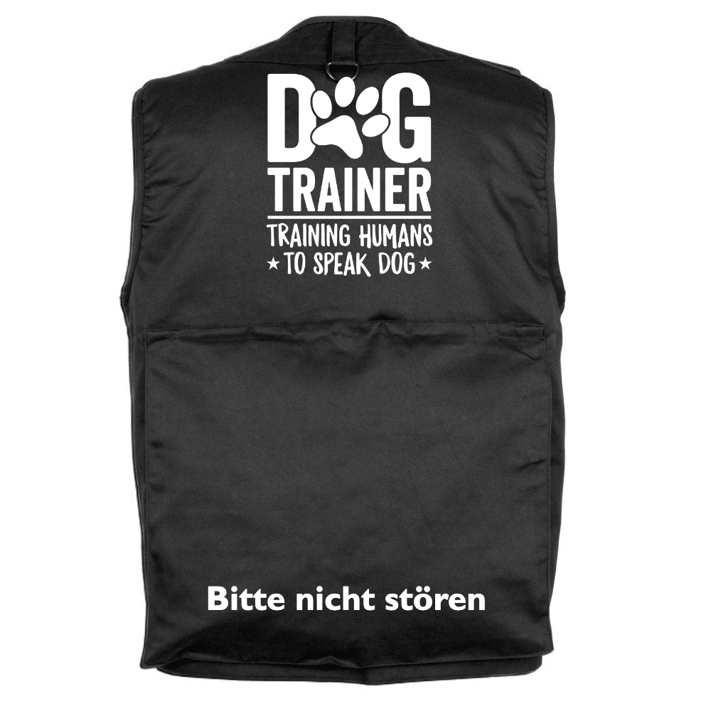 Personalisierte Hundetrainer Hundesportweste mit Motiv