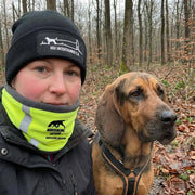 Fleece Schlauchschal Mantrailing neongelb – Halswärmer Hundesport Training