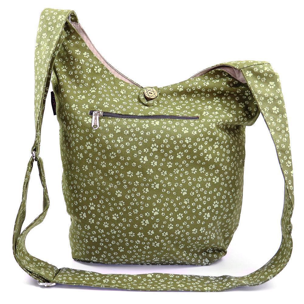 Nijens Schultertasche Umhängetasche Pfote -grün-Tierisch tolle Geschenke