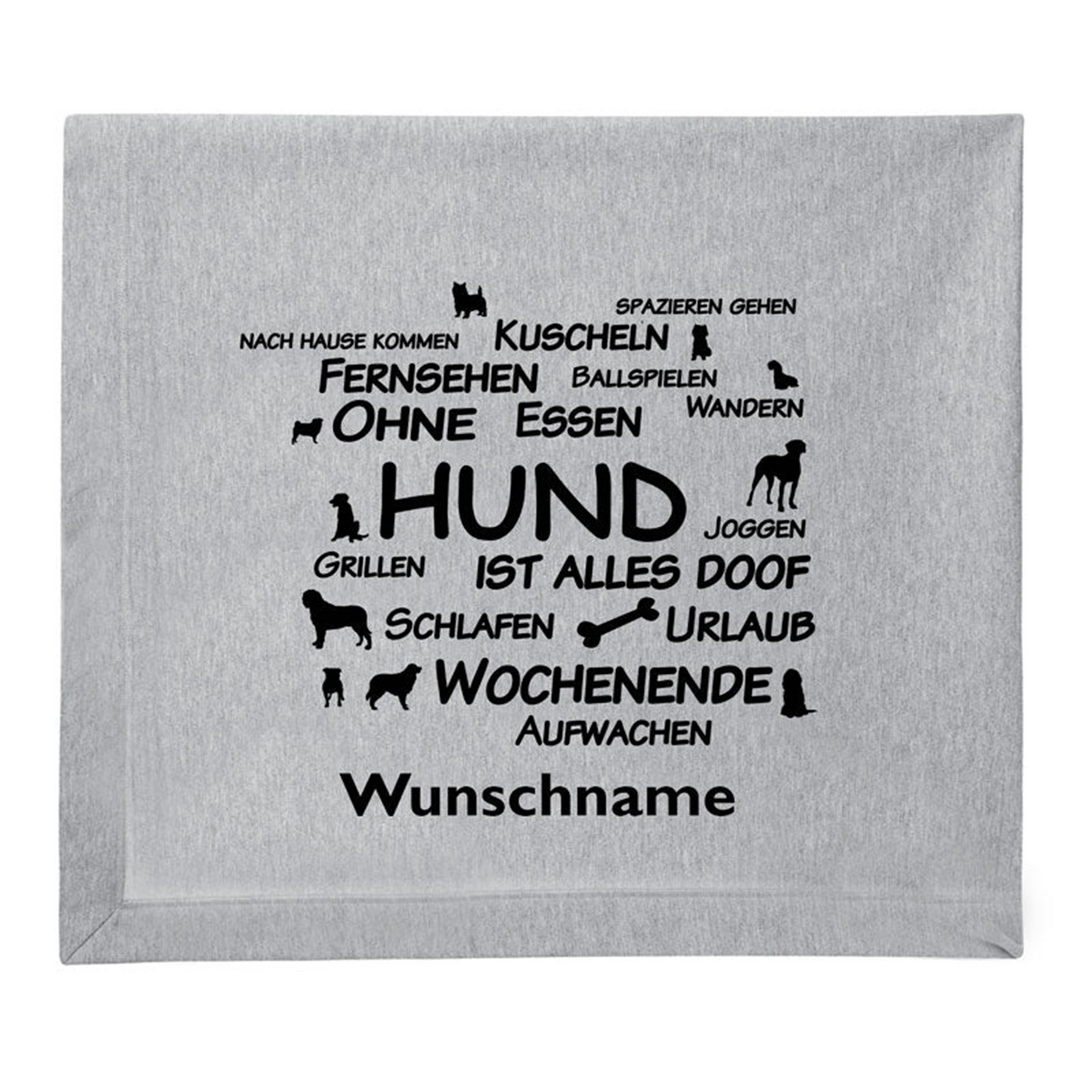 Ohne Hund ist alles doof - Fleece Schmusedecke 127 x 150 cm, tierisch tolle geschenke