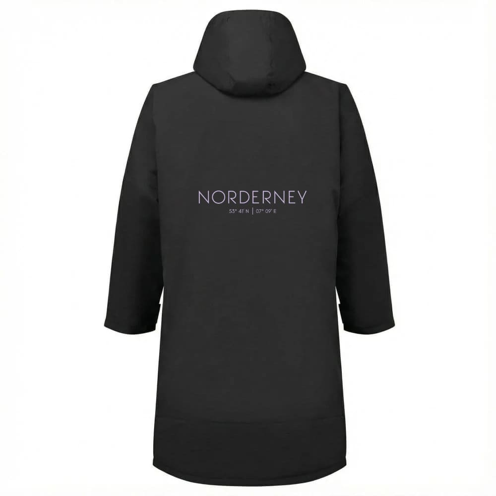 Original Norderney Strand- und Umziehmantel in schwarz
