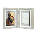 Pearhead ® - 3D Pfotenabdruck Set Hund & Katze inkl. Bilderrahmen - vintage grau