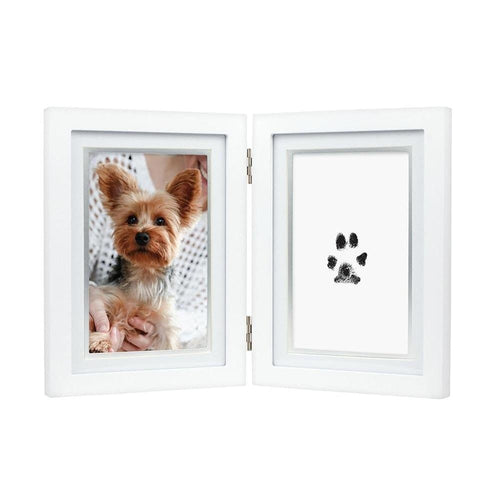 Pearhead ® - Pfotenabdruck Set Hund & Katze inkl. Bilderrahmen - weiss clean-touch ink pad