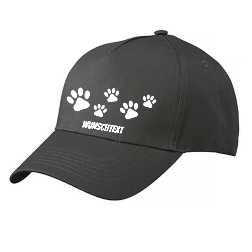 Personalisierte Hund Cap Dreamteam mit Wunschtext charcoall