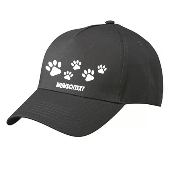 Personalisierte Hund Cap Dreamteam mit Wunschtext charcoall