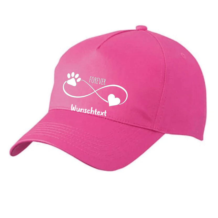 Personalisierte Hund Cap mit Name pink