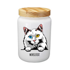 Personalisierte Leckerli-Dose Katze mit Motiv aus Keramik