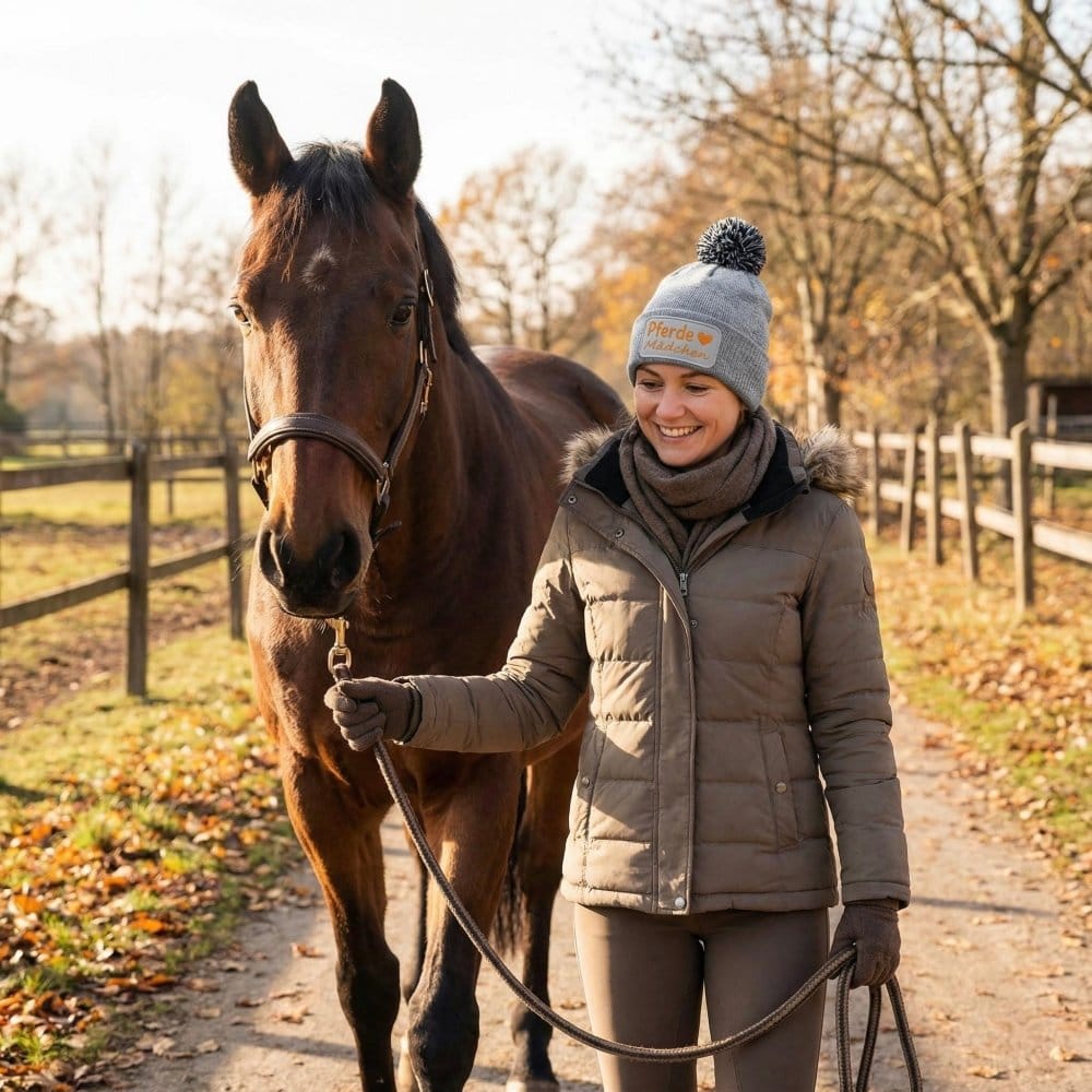 Mütze für Pferdemädchen – warm, weich & stylisch