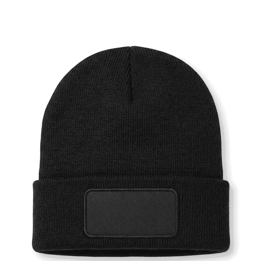 Kuschelige schwarze Strickmütze für Pferdeliebhaber mit Horse-Mom-Design