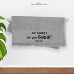 Premium Handtuch Hundespruch - Gassi Wunschname - Tierisch tolle Geschenke