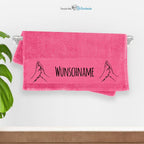 Premium Handtuch Hundespruch - Hand und Pfote Wunschname - Tierisch tolle Geschenke