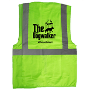 Premium Warnweste Dogwalker lime - Gassi Sicherheitsweste personalisiert