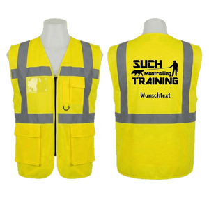 Premium Warnweste Mantrailing Edition - Hundesport Sicherheitsweste personalisiert