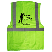 Premium Warnweste Never Walk Alone lime - Gassi Edition Warnweste Hund