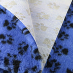 ProFleece Hundedecke royalblau mit schwarzen Pfoten - Tierisch tolle Geschenke