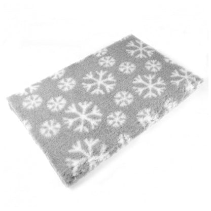 ProFleece Hundedecke 2-farbig Snowflake grau - rutschfest