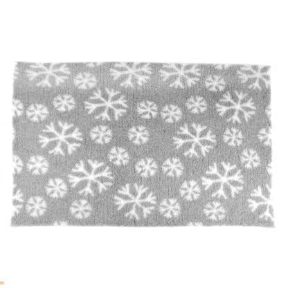 ProFleece Hundedecke 2-farbig Snowflake grau - rutschfest