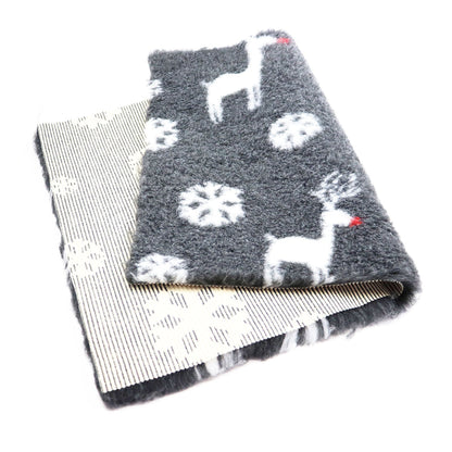 ProFleece Hundedecke 3-farbig Rentier grau - rutschfest