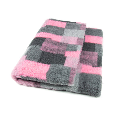 ProFleece Hundedecke Patchwork rosa - rutschfest