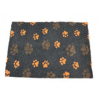ProFleece Hundedecke anthrazit mit orangenen Pfoten - Tierisch tolle Geschenke
