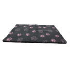 ProFleece Hundedecke anthrazit mit pinken Pfoten - Tierisch tolle Geschenke