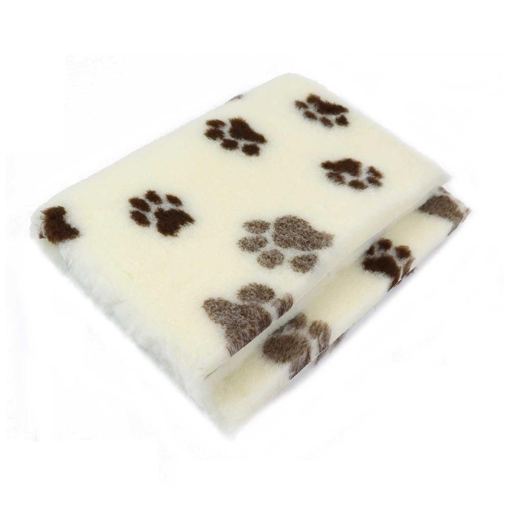 ProFleece Hundedecke creme mit braunen Pfoten - Tierisch tolle Geschenke