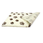 ProFleece Hundedecke creme mit braunen Pfoten - Tierisch tolle Geschenke