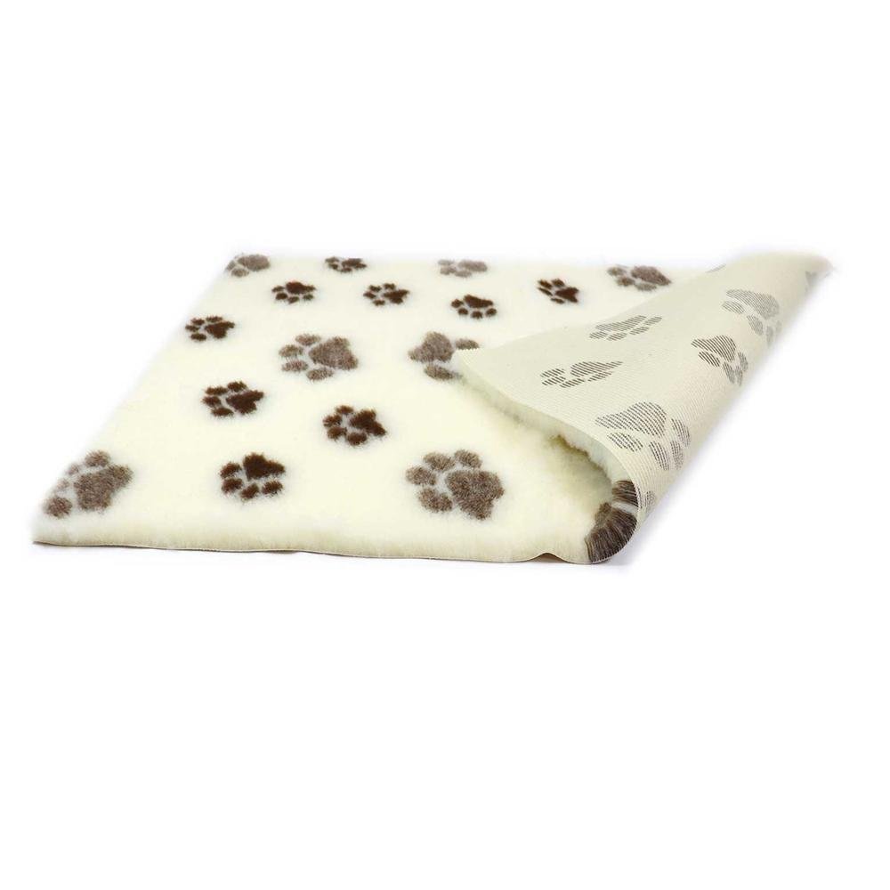 ProFleece Hundedecke creme mit braunen Pfoten - Tierisch tolle Geschenke