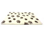 ProFleece Hundedecke creme mit braunen Pfoten - Tierisch tolle Geschenke
