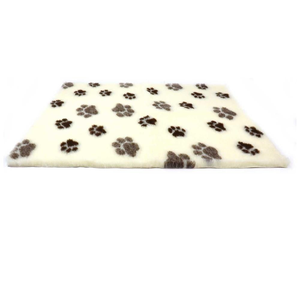 ProFleece Hundedecke creme mit braunen Pfoten - Tierisch tolle Geschenke