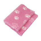 ProFleece Hundedecke rosa mit weißen Pfoten - Tierisch tolle Geschenke