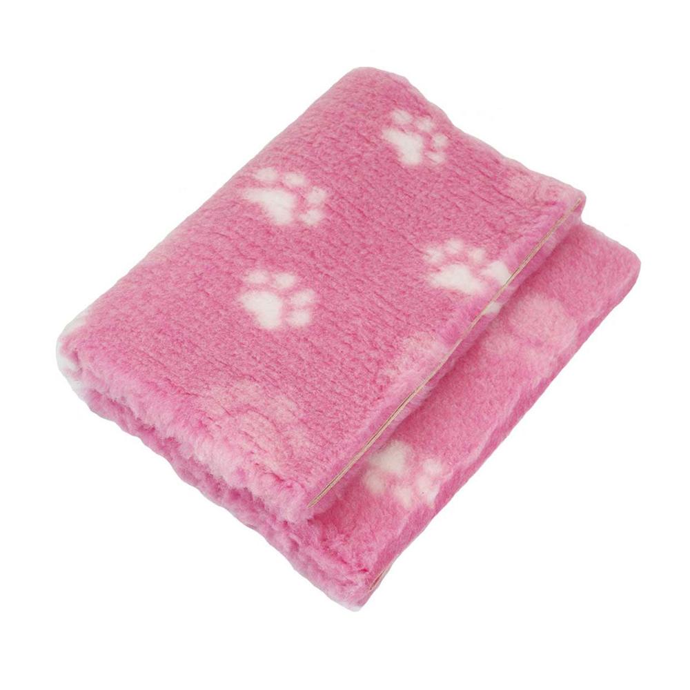 ProFleece Hundedecke rosa mit weißen Pfoten - Tierisch tolle Geschenke