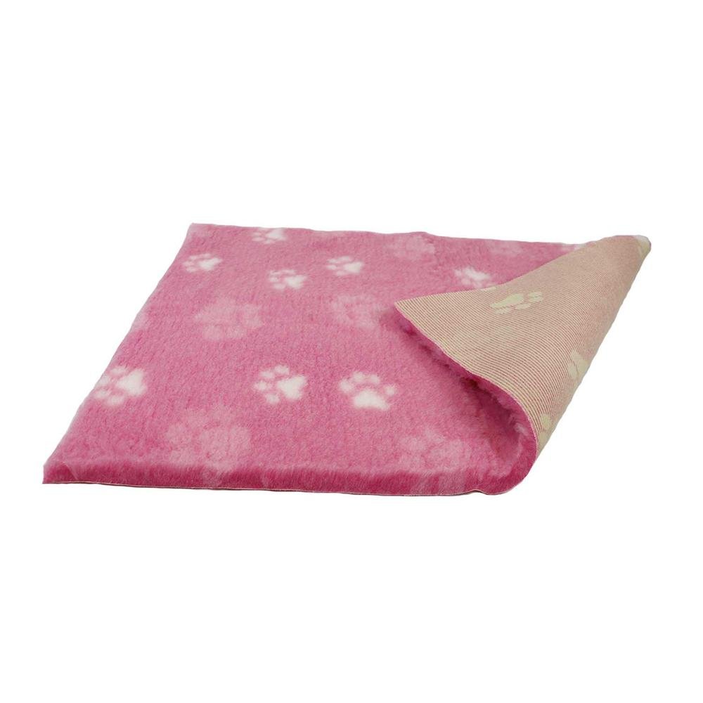 ProFleece Hundedecke rosa mit weißen Pfoten - Tierisch tolle Geschenke