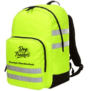 Reflektierender Hundesport Rucksack Hundetrainer Edition neongelb – 3M-Reflexstreifen