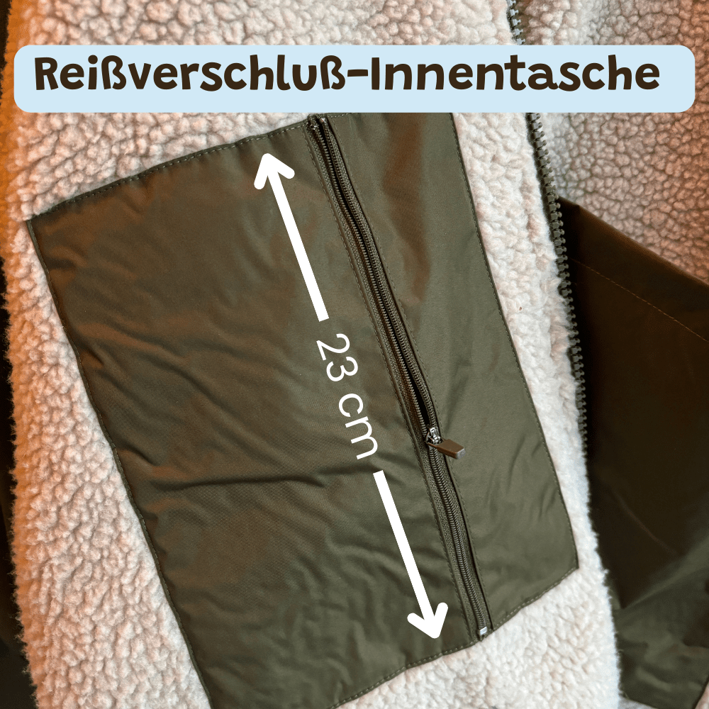Extra großer Stauraum -  Reißverschluss Innnentasche