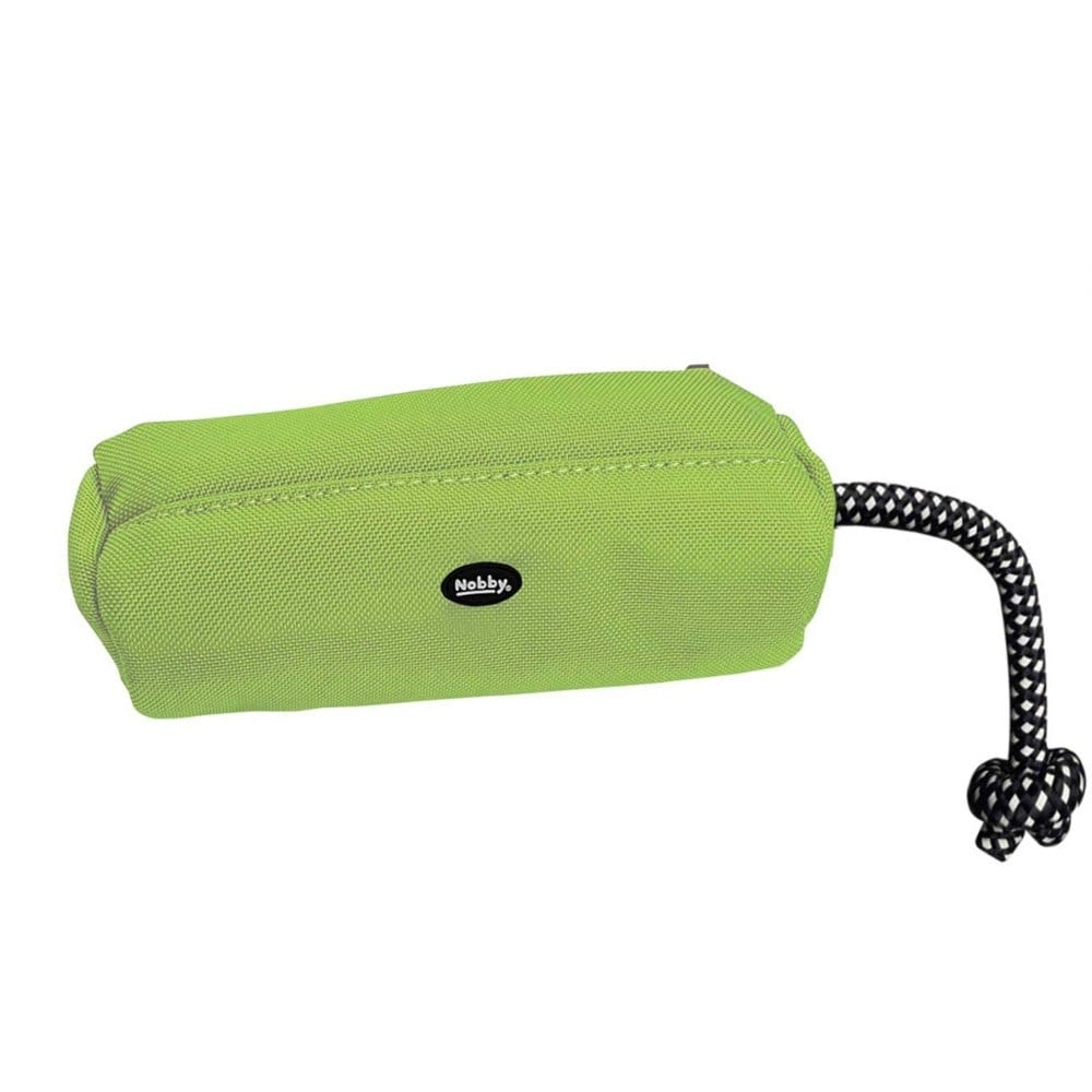 Nobby Rio Snack-Dummy Neongrün – befüllbarer Apportierdummy für Hundetraining aus wasserabweisendem Nylon