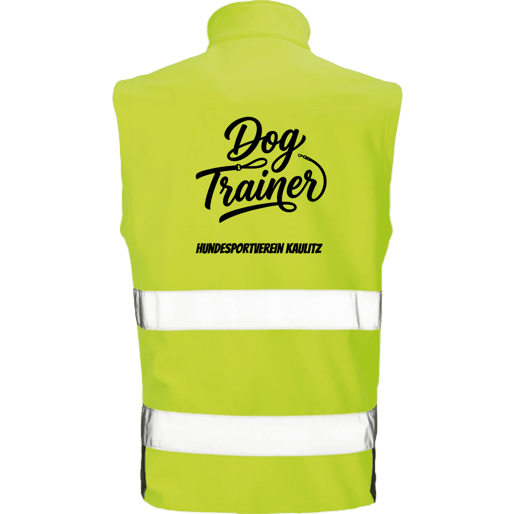 Reflektierende Softshell Weste im Hundetraining