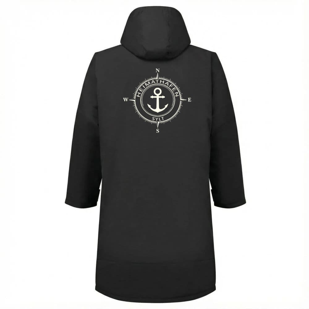 Sylt Strand- und Umziehmantel | winddicht & wetterfest | Das Original schwarz Kompass