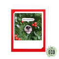 Klapp-Karte frohe Weihnachten Hundeschnauze rot-Tierisch tolle Geschenke