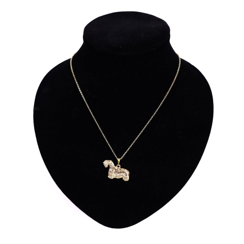 Kette mit Anhänger -Bohemain Terrier vergoldet-Tierisch tolle Geschenke