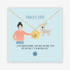 Murandum ENDLESS LOVE Halskette Gold – Anhänger mit eingravierter Hand und Pfote