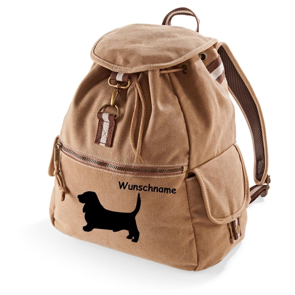 Canvas Rucksack Hunderasse: Basset-Tierisch tolle Geschenke