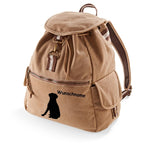 Canvas Rucksack Hunderasse: Labrador sitzend-Tierisch tolle Geschenke