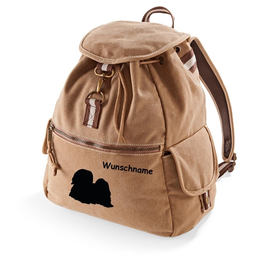 Canvas Rucksack Hunderasse: Lhasa Apso-Tierisch tolle Geschenke
